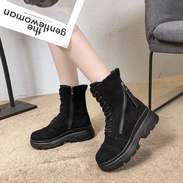 cootelili new fashion women's winter leather ankle boots ladies lace up boots female high shoes round toe zipper casual, Black
cootelili new fashion women's winter leather ankle boots ladies lace up boots female high shoes round toe zipper casual, Black