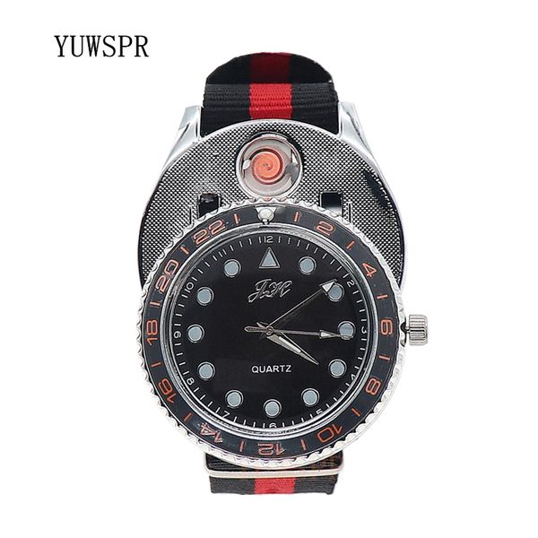 men watch lighter clock sports usb rechargeable cigarette lighter men windproof flameless casual quartz male clock zh320, Slivery;brown
men watch lighter clock sports usb rechargeable cigarette lighter men windproof flameless casual quartz male clock zh320, Slivery;brown