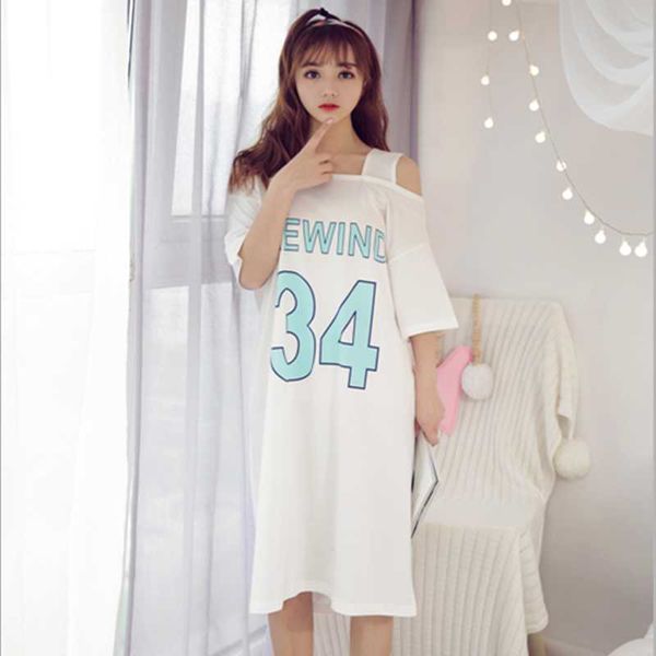 2019 summer women nightgown home wear white nightdress lovely letter nightgowns for women girl casual loose sleepwear nightgown, Black;red
2019 summer women nightgown home wear white nightdress lovely letter nightgowns for women girl casual loose sleepwear nightgown, Black;red