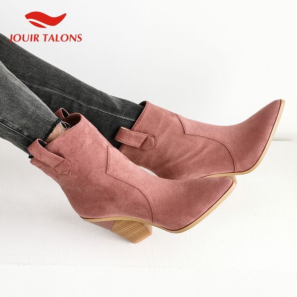 2019 big size 34-43 retro chunky heels mid-calf boots women shoes pointed toe flock western boots shoes woman, Black
2019 big size 34-43 retro chunky heels mid-calf boots women shoes pointed toe flock western boots shoes woman, Black