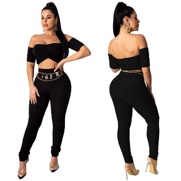 two piece dress 2021 winter women sets slash neck short sleeve crop pants suits set casual fashion tracksuit fitness outfits a8502, White
two piece dress 2021 winter women sets slash neck short sleeve crop pants suits set casual fashion tracksuit fitness outfits a8502, White