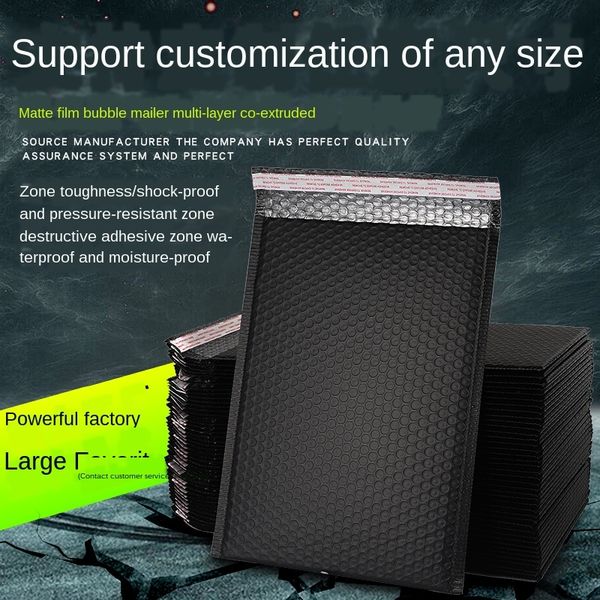 co-extruded film bubble clothing packaging black matte envelope bag clothing foam book thickened waterproof logistics express packing bag 
co-extruded film bubble clothing packaging black matte envelope bag clothing foam book thickened waterproof logistics express packing bag