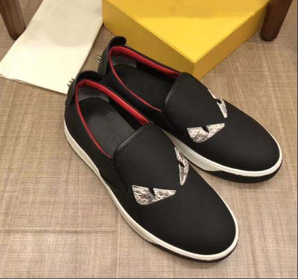 designer shoes for men monster eyes yellow box luxury genuine leather plate-forme low r loafers men trainers sneakers 0021, Black
designer shoes for men monster eyes yellow box luxury genuine leather plate-forme low r loafers men trainers sneakers 0021, Black