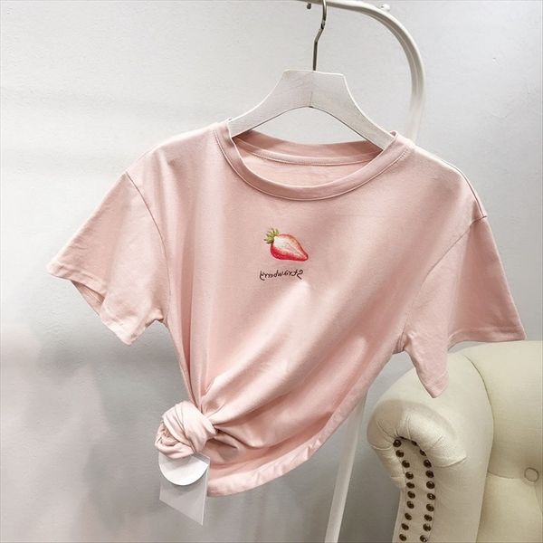 short-sleeved t-shirt ins fashionable women's 2020 printed loose t-shirt student women's summer store, White 
short-sleeved t-shirt ins fashionable women's 2020 printed loose t-shirt student women's summer store, White
