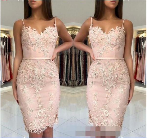 blush pink homecoming dresses lace appliques short mini spaghetti straps sashes sheath sweetheart party graduation cocktail gowns, Red
blush pink homecoming dresses lace appliques short mini spaghetti straps sashes sheath sweetheart party graduation cocktail gowns, Red