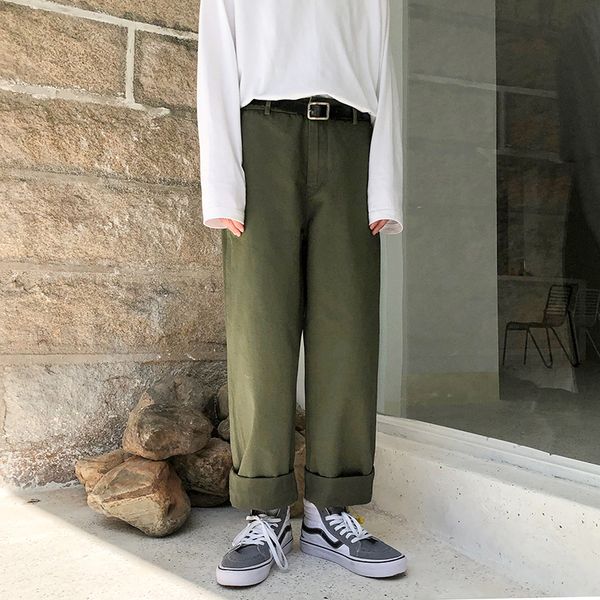 2019 spring men's tide male green/khaki/black color work straight casual pants streetwear trousers men sweatpants size m-2xl
2019 spring men's tide male green/khaki/black color work straight casual pants streetwear trousers men sweatpants size m-2xl