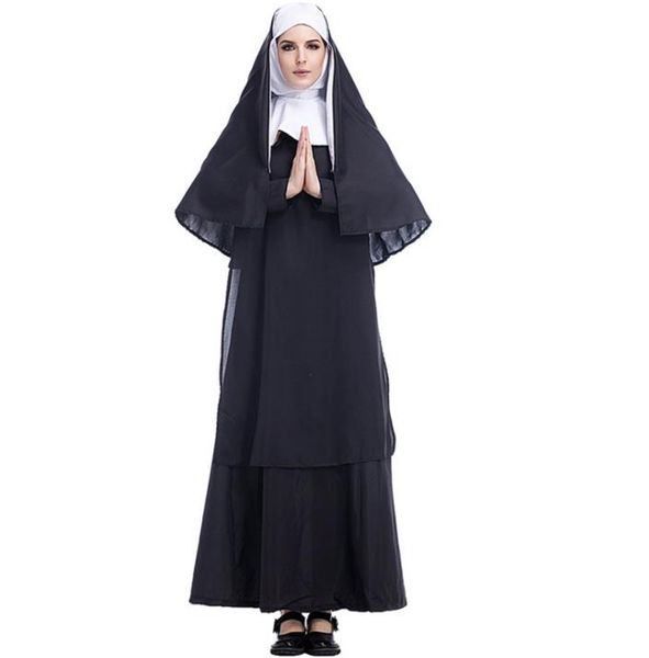 designer halloween costume jesus christ womens long sleeve missionary pastor clothing maria priest nun service role play, Black;red
designer halloween costume jesus christ womens long sleeve missionary pastor clothing maria priest nun service role play, Black;red