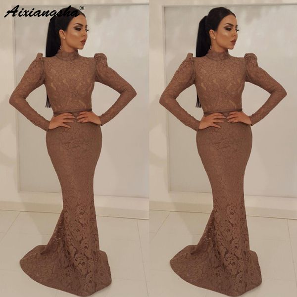 long sleeves muslim evening dresses 2019 high collar lace mermaid islamic dubai saudi arabic long evening gown formal dress, White;black
long sleeves muslim evening dresses 2019 high collar lace mermaid islamic dubai saudi arabic long evening gown formal dress, White;black