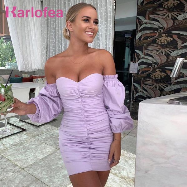 karlofea female new spring outfits mini dress off shoulder club party wear chic sheath ruched dress wedding party dresses, Black;gray
karlofea female new spring outfits mini dress off shoulder club party wear chic sheath ruched dress wedding party dresses, Black;gray