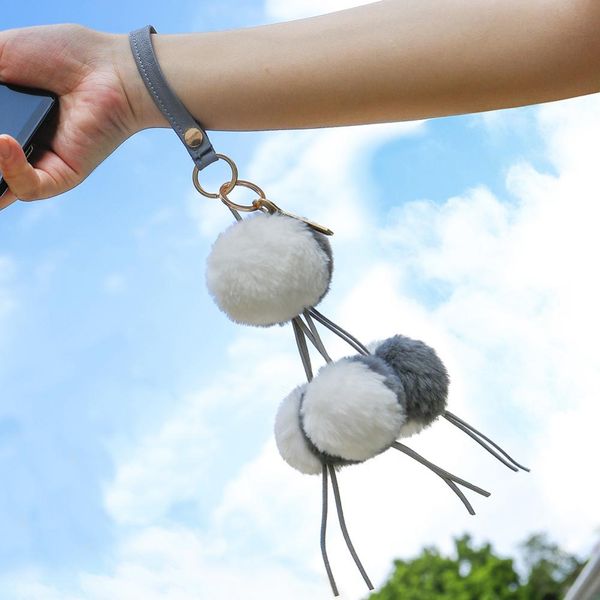 lovely pompom pendant wristlet keychain key holder bag hanging ornament gift, Silver
lovely pompom pendant wristlet keychain key holder bag hanging ornament gift, Silver