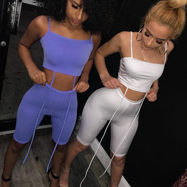 summer women solid color sleeveless tank pants set female casual spaghetti fashion outfit beach party clubwear, White;black
summer women solid color sleeveless tank pants set female casual spaghetti fashion outfit beach party clubwear, White;black