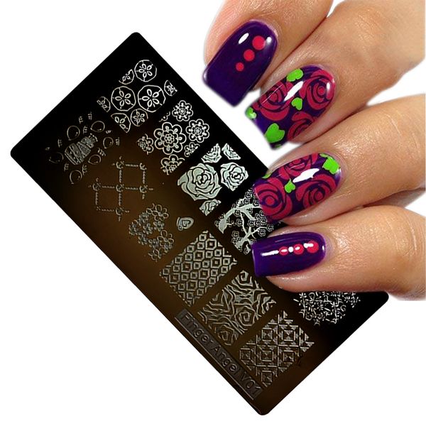1pc stainless steel nail art stamping plates nail seal manicure polaco printer tool templates nail stamp stencils, White
1pc stainless steel nail art stamping plates nail seal manicure polaco printer tool templates nail stamp stencils, White
