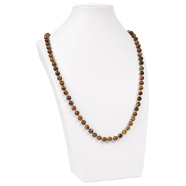 with a tiger color scheme and that with grandeur 8 mm tiger eyes stone necklace, Silver
with a tiger color scheme and that with grandeur 8 mm tiger eyes stone necklace, Silver