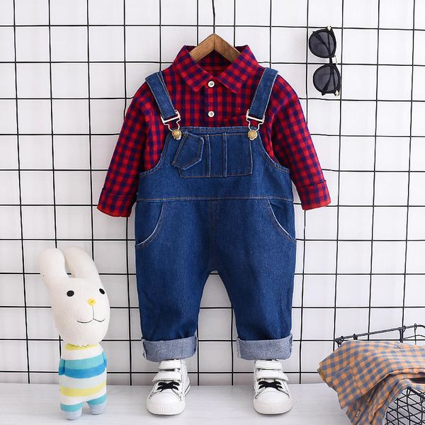 new 2020 spring autumn children clothes baby boys girls plaid lapel shirt bib pants 2pcs/sets kids infant clothing toddler sets, White
new 2020 spring autumn children clothes baby boys girls plaid lapel shirt bib pants 2pcs/sets kids infant clothing toddler sets, White