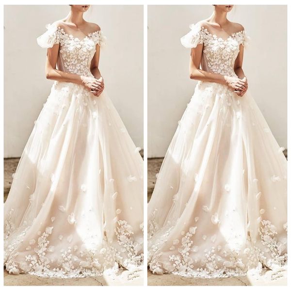 sheer short sleeves a-line wedding dresses 2020 modest women lace appliques bridal gowns plus size robe de marriage, White
sheer short sleeves a-line wedding dresses 2020 modest women lace appliques bridal gowns plus size robe de marriage, White