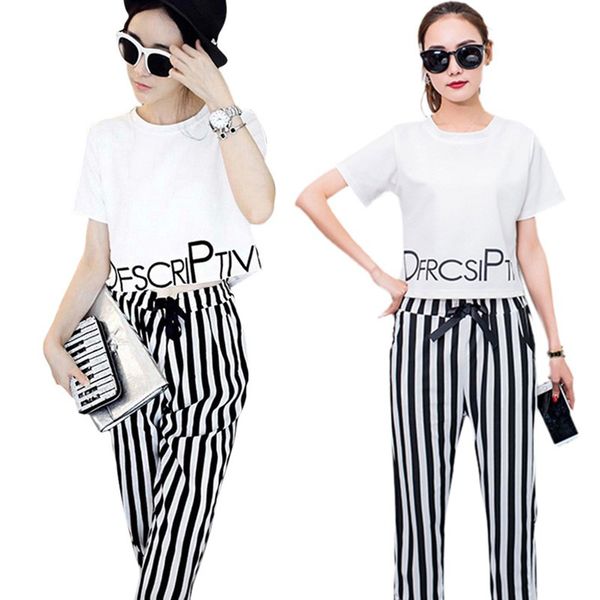 female summer two-piece set 2019 feet pants fashion casual female slim thin short-sleeved shorts sportswear women set sweat suit, White
female summer two-piece set 2019 feet pants fashion casual female slim thin short-sleeved shorts sportswear women set sweat suit, White