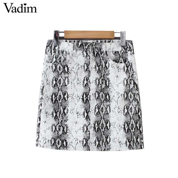 vadim women chic snake print denim skirt faldas mujer animal pattern pockets vintage female casual basic mini skirts ba290, Black
vadim women chic snake print denim skirt faldas mujer animal pattern pockets vintage female casual basic mini skirts ba290, Black