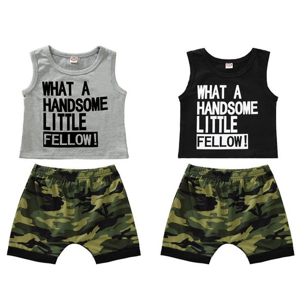 baby boys sleeveless clothes summer little boys costume camouflage printed sleeveless shorts sets toddler boys summer suits, White
baby boys sleeveless clothes summer little boys costume camouflage printed sleeveless shorts sets toddler boys summer suits, White