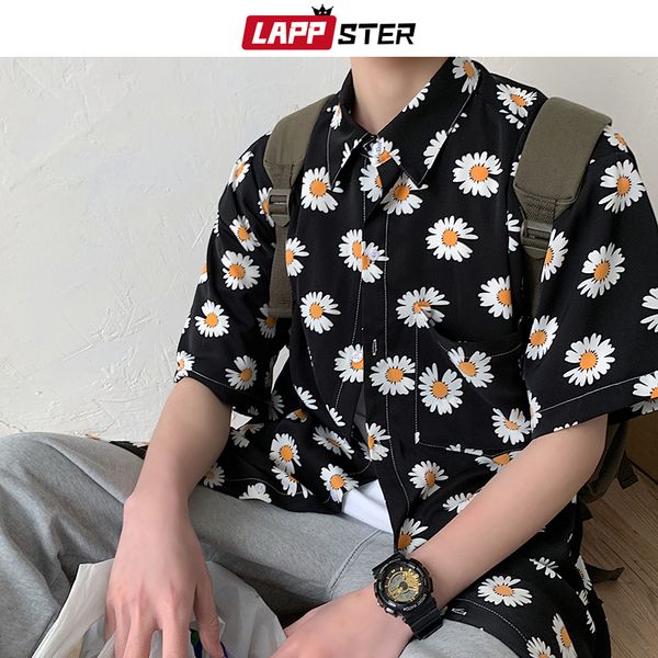 lappster men flowers harajuku korean shirts short sleeve 2020 summer women hawaiian streetwear blouses button up shirt plus size, White;black
lappster men flowers harajuku korean shirts short sleeve 2020 summer women hawaiian streetwear blouses button up shirt plus size, White;black