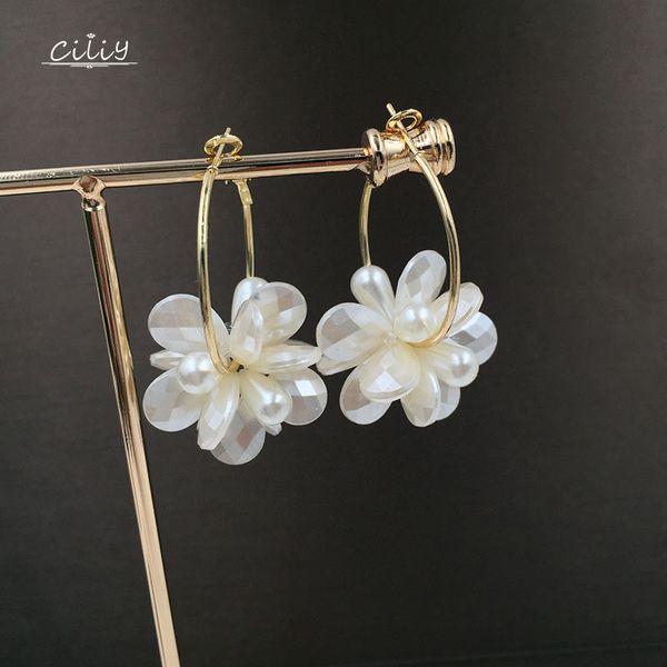 ciliy earings fashion jewelry gifts for women and girl resin white flower alloy cute hoop earrings party wedding accessories, Golden
ciliy earings fashion jewelry gifts for women and girl resin white flower alloy cute hoop earrings party wedding accessories, Golden