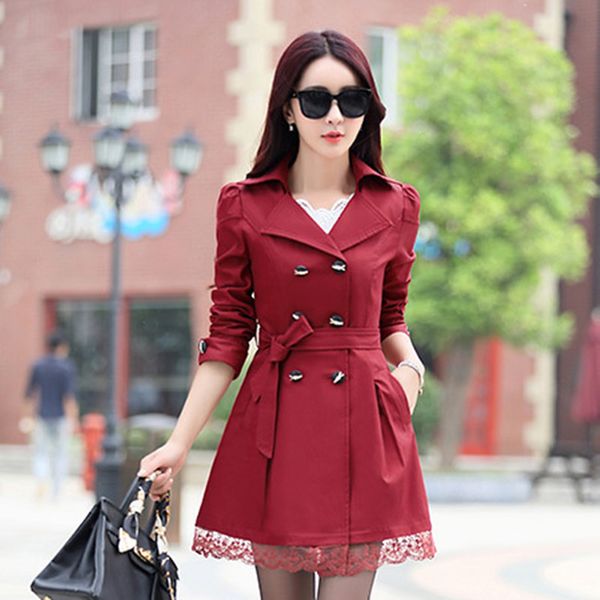 women trench coat 2017 korean plus size lace slim double-breasted trench coats women winter outwear clothing 9 colors mz802, Tan;black
women trench coat 2017 korean plus size lace slim double-breasted trench coats women winter outwear clothing 9 colors mz802, Tan;black