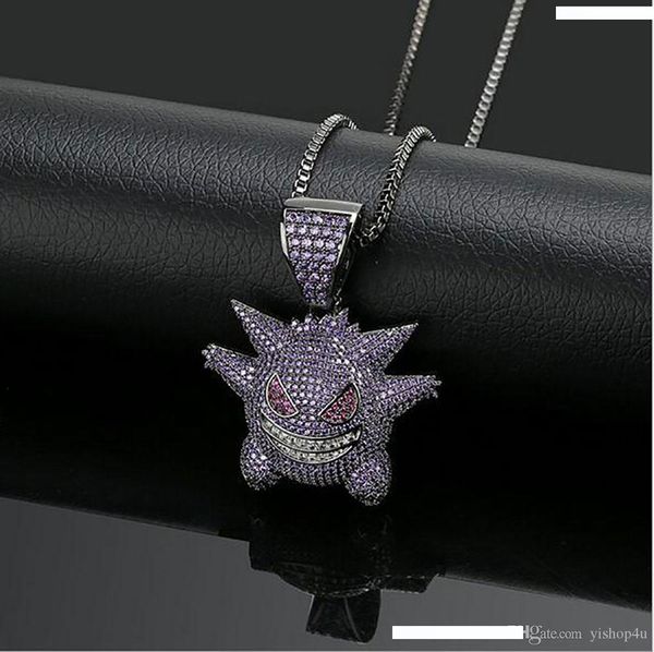 purple iced out devil emoji necklace hip hop micro pave cubic zirconia simulated diamonds necklace, Silver
purple iced out devil emoji necklace hip hop micro pave cubic zirconia simulated diamonds necklace, Silver