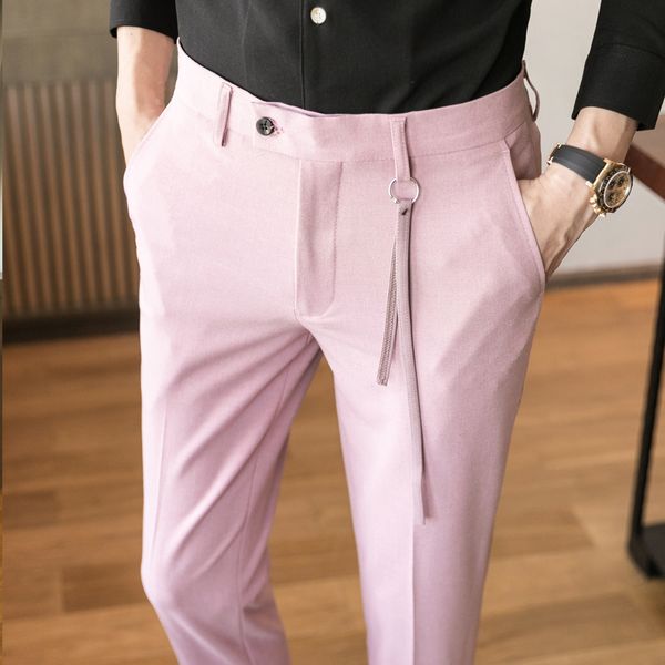 2020 весна британский стиль костюм брюки мужчины slim fit твердые формальная одежда бизнес мужские брюки высокого качества повседневные брюк, Black
2020 весна британский стиль костюм брюки мужчины slim fit твердые формальная одежда бизнес мужские брюки высокого качества повседневные брюк, Black