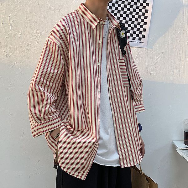 men's casual shirts 2021 summer loose hawaiian shirt striped printing short sleeve camisa masculina streetwear mens fashion -2xl, White;black
men's casual shirts 2021 summer loose hawaiian shirt striped printing short sleeve camisa masculina streetwear mens fashion -2xl, White;black