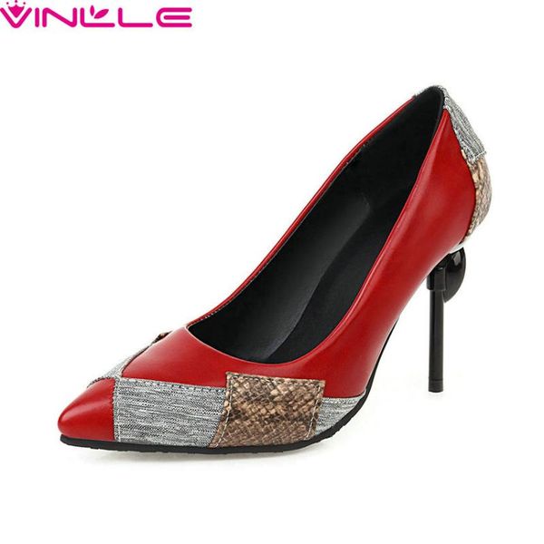 dress shoes vinlle 2021 thin high heel shallow ladies single patchwork pu leather pointed toe fashion women pumps big size 34-43, Black
dress shoes vinlle 2021 thin high heel shallow ladies single patchwork pu leather pointed toe fashion women pumps big size 34-43, Black