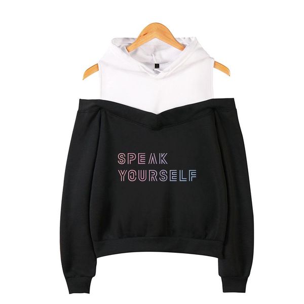 2020 new bts bulletproof youth league fashion trend womens off-shoulder fake two-piece hooded sweater, Black
2020 new bts bulletproof youth league fashion trend womens off-shoulder fake two-piece hooded sweater, Black