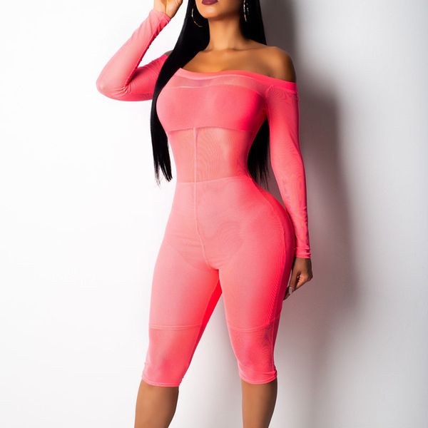solid mesh full sleeve slash neck skinny female playsuits + strapless + shorts women three piece suit, White
solid mesh full sleeve slash neck skinny female playsuits + strapless + shorts women three piece suit, White