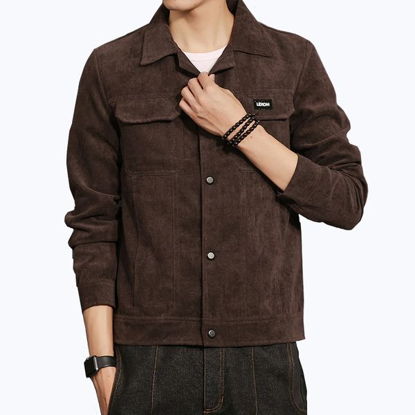men's jacket spring and autumn fashion simple retro corduroy thick single-breasted straight jacket/male wild high-quality jacke, Black;brown
men's jacket spring and autumn fashion simple retro corduroy thick single-breasted straight jacket/male wild high-quality jacke, Black;brown