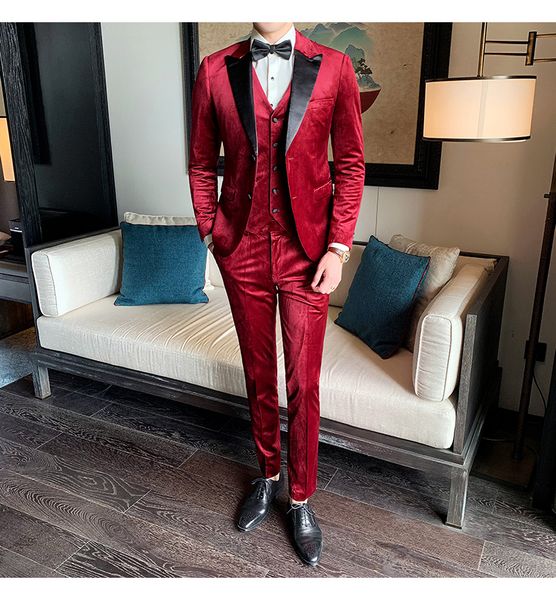 elegant men suits men wedding suit terno masculino 2019 autumn velvet tuxedo coat pant designs tero slim fit (jacket+vest+pant, White;black
elegant men suits men wedding suit terno masculino 2019 autumn velvet tuxedo coat pant designs tero slim fit (jacket+vest+pant, White;black