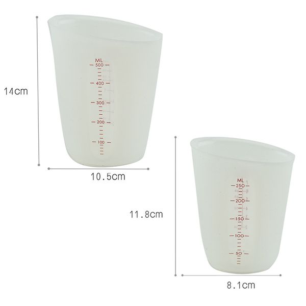 250ml/500ml silicone measuring cup kitchen measuring tools chocolate butter food grade flour measuring cups baking cooking tool
250ml/500ml silicone measuring cup kitchen measuring tools chocolate butter food grade flour measuring cups baking cooking tool