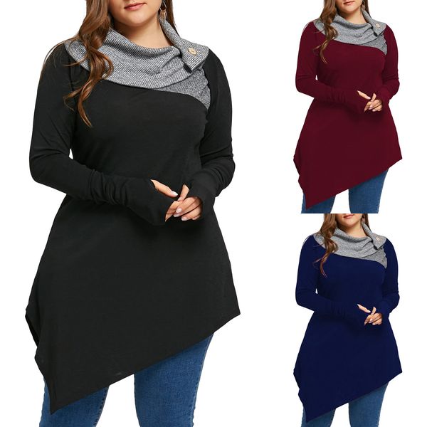 europe america stitching big size patchwork bib collar sweater plus size hoodies outwear, Black
europe america stitching big size patchwork bib collar sweater plus size hoodies outwear, Black