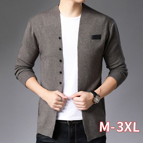 men casual knitted cotton wool sweater cardigan men clothes 2019 autumn winter new mens sweaters and cardigans coat, White;black
men casual knitted cotton wool sweater cardigan men clothes 2019 autumn winter new mens sweaters and cardigans coat, White;black
