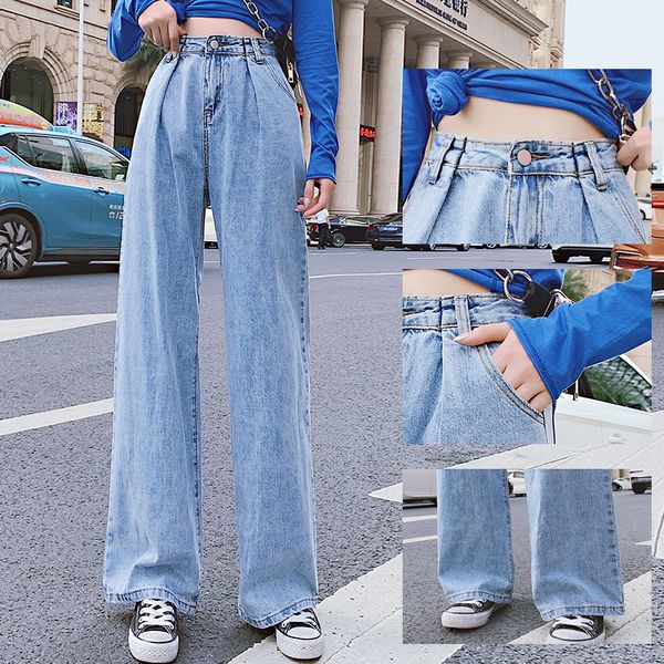 high waist jeans woman mom jeans loose fit dark blue casual wide leg pants full length trousers streetwear jean femme denim
high waist jeans woman mom jeans loose fit dark blue casual wide leg pants full length trousers streetwear jean femme denim