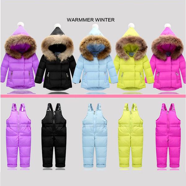 russia winter children clothing sets jumpsuit snow jackets+bib pant 2pcs set baby boy girls duck down coats jacket with fur hood, Blue;gray
russia winter children clothing sets jumpsuit snow jackets+bib pant 2pcs set baby boy girls duck down coats jacket with fur hood, Blue;gray