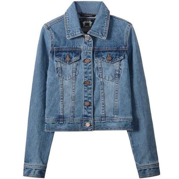 women denim jacket coat jean casual pattern female basic coat slim short cowboy jackets pockets vintage autumn slim lady outwear, Black;brown
women denim jacket coat jean casual pattern female basic coat slim short cowboy jackets pockets vintage autumn slim lady outwear, Black;brown