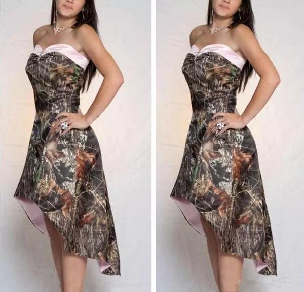 vintage high low country bridesmaid dresses 2019 modest camo real tree strapless junior bohemian beach wedding guest party gown, White;pink
vintage high low country bridesmaid dresses 2019 modest camo real tree strapless junior bohemian beach wedding guest party gown, White;pink