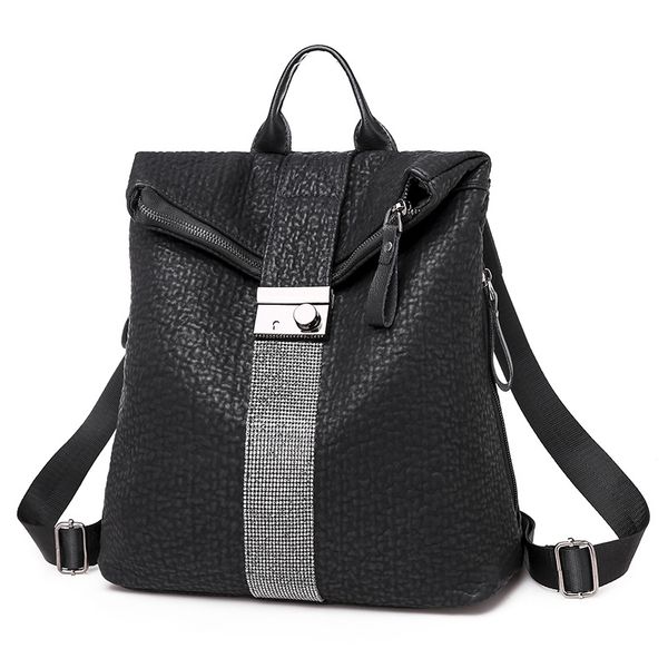 fashion 2019 new simple women anti theft travel backpack women bag black diamond mounting leather back pack bags for pu
fashion 2019 new simple women anti theft travel backpack women bag black diamond mounting leather back pack bags for pu