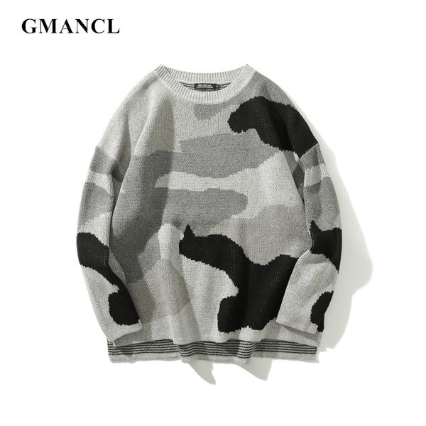 men new camouflage gray hip hop o-neck sweater winter autumn mens cotton loose streetwear casual oversized pullover sweater, White;black
men new camouflage gray hip hop o-neck sweater winter autumn mens cotton loose streetwear casual oversized pullover sweater, White;black
