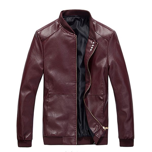 hobo2019 spring and autumn men's baseball collar solid color washed pu leather jacket fashion motorcycle leather, Black
hobo2019 spring and autumn men's baseball collar solid color washed pu leather jacket fashion motorcycle leather, Black