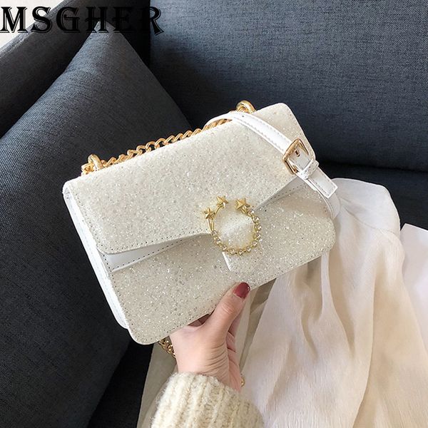 msgher shoulder bags women contracted small square bags female sequined crossbod chain hasp
msgher shoulder bags women contracted small square bags female sequined crossbod chain hasp