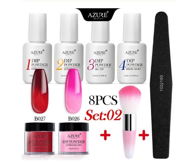 Azure Beauty 8Pcs/Lot Chameleon Thermo Dip Powder Nail Art Glitter Gradient Color Dipping Powder Set Nail Brush Tools Kits
Azure Beauty 8Pcs/Lot Chameleon Thermo Dip Powder Nail Art Glitter Gradient Color Dipping Powder Set Nail Brush Tools Kits
