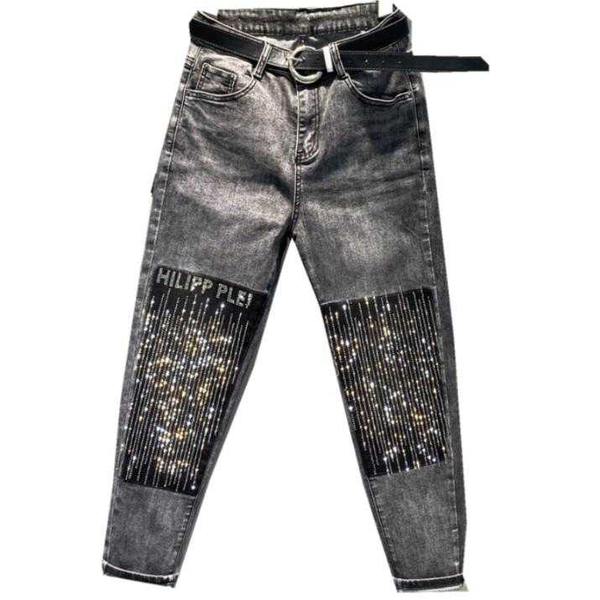 2020 spring autumn fashion letter diamond jeans women high waist drilling loose herem pants plus size, Blue
2020 spring autumn fashion letter diamond jeans women high waist drilling loose herem pants plus size, Blue