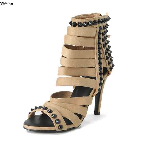 rontic new women gladiator sandals rivets stiletto heels sandals nice open toe khaki casual shoes women us plus size 4-15, Black
rontic new women gladiator sandals rivets stiletto heels sandals nice open toe khaki casual shoes women us plus size 4-15, Black
