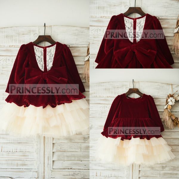 modest ball gown flower girl dress jewel neck long sleeve bow wedding dress knee length girl' birthday part, White;blue
modest ball gown flower girl dress jewel neck long sleeve bow wedding dress knee length girl' birthday part, White;blue