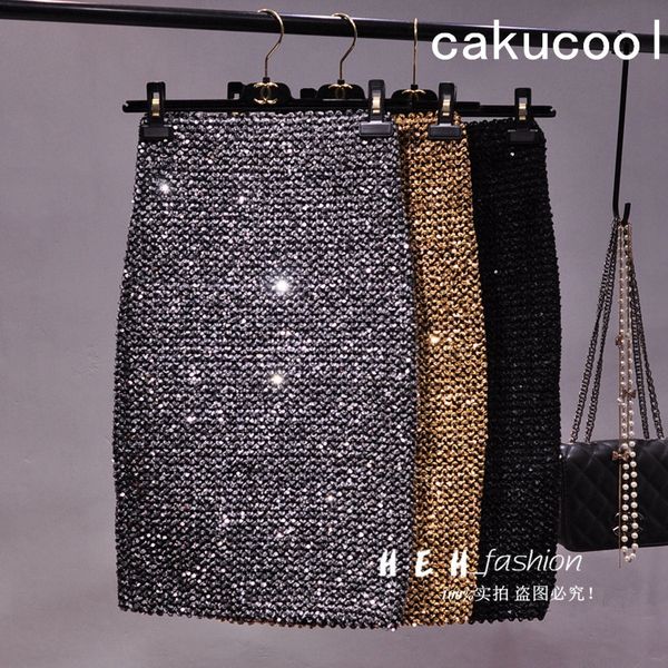 cakucool new bling gold lurex skirt bodycon pencil skirts high elastic korea empire mid long skirt sequin club khaki silver, Black;gray
cakucool new bling gold lurex skirt bodycon pencil skirts high elastic korea empire mid long skirt sequin club khaki silver, Black;gray