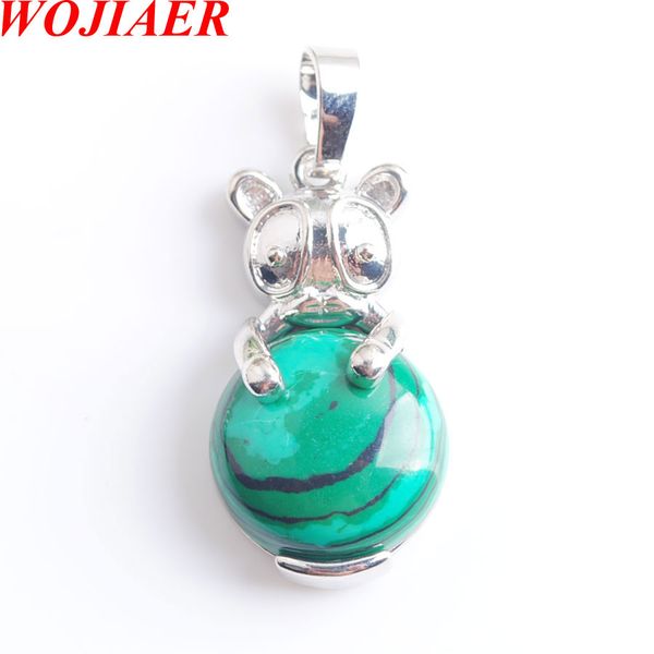 wojiaer cute natural malachite animal the rabbit pendant & necklaces bead round gem stone fashion jewelry for women dn8027, Silver
wojiaer cute natural malachite animal the rabbit pendant & necklaces bead round gem stone fashion jewelry for women dn8027, Silver